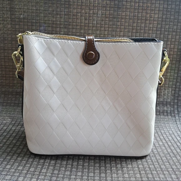 NWOT Brown and white bucket bag - Picture 3 of 6